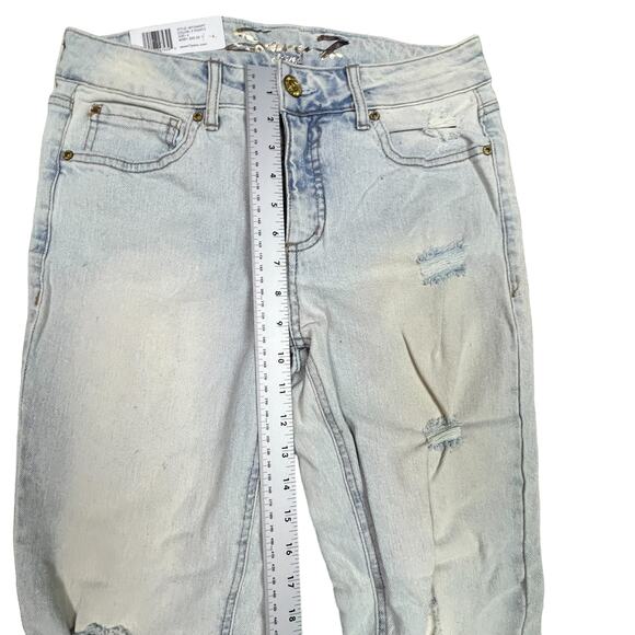 Seven7 Weekend Slim Fit Straight Leg Women's Size 4 Distressed Jeans Denim NWT - Picture 10 of 16